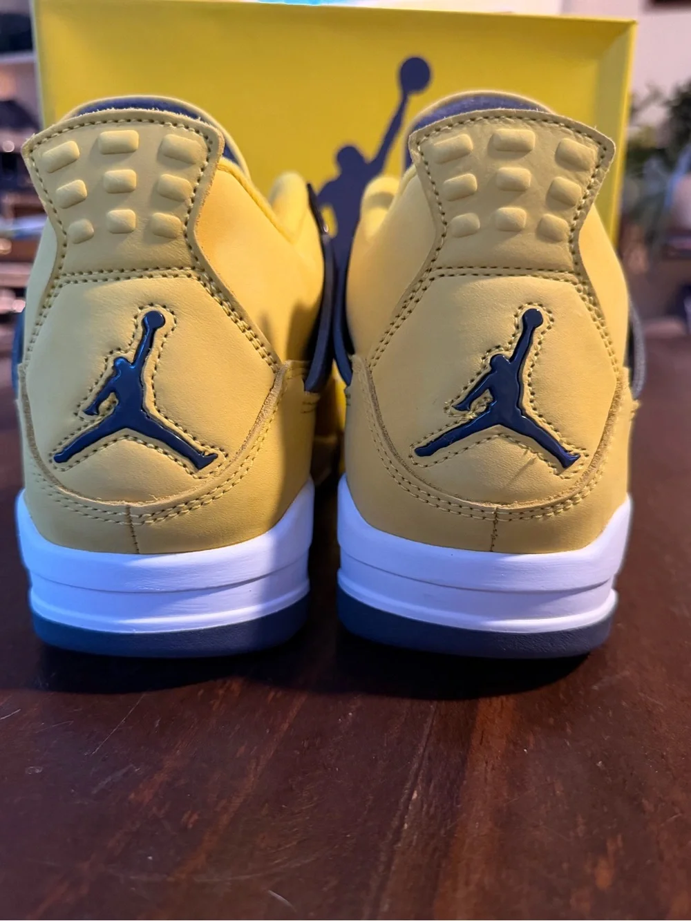 Nike Air Jordan 4 Retro 'Lightning' Sneakers in Tour Yellow - Size 9M DeadStock